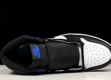 AIR “FRAGMENT” 1 BLACK ROYAL-WHITE 716371-040 RETRO MENS JORDAN SPORT 0705